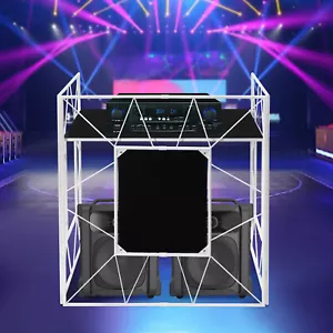 DJ Booth Portable DJ Facade Table Station Event Foldable Tabletop for Show Party - Picture 1 of 20