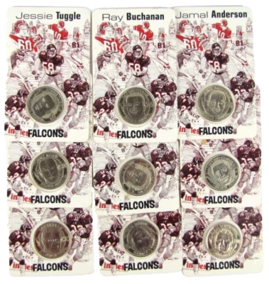 Vintage 1998 ATLANTA FALCONS Football Sealed 9-Piece Coin Set - Image 1 of 4