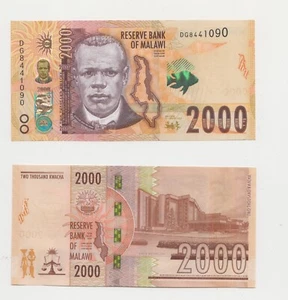 MALAWI: 2000 Kwacha Banknote 2024 Serie in postfrischer Erhaltung P - Neu - Bild 1 von 1