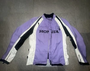 Honda Mujer Moto Chaqueta Vintage Morado Blanco Negro Talla Pequeña - Imagen 1 de 4