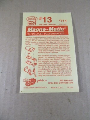 654T Vintage Kadee 13 USA 711 Magne-Matic Coupler Conversion Kit Ho Neuf Sachet - Photo 1/2