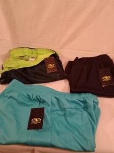 ATHLETIC WORKS 3 Green navy  /BLUE/Black Reversible Mesh Elastic Waist - Picture 1 of 6