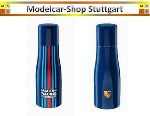 Porsche Bouteille Thermos Martini Course 1 Litre Bleu Foncé 100% Inox - Picture 1 of 1