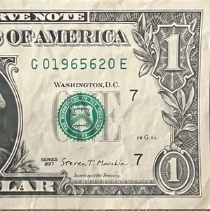 Birthday Note One Dollar Bill June 20th 1965 Happy Birthday! 01965620 - Picture 1 of 2