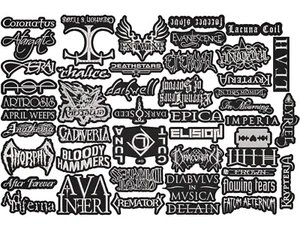 Gothic Metal full EMBROIDERY shaped 10pcs/Lot Random Mix Sew-On Patches - Picture 1 of 2