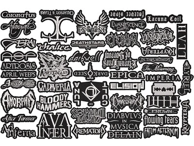 Gothic Metal full EMBROIDERY shaped 10pcs/Lot Random Mix Sew-On Patches - Image 1 of 2