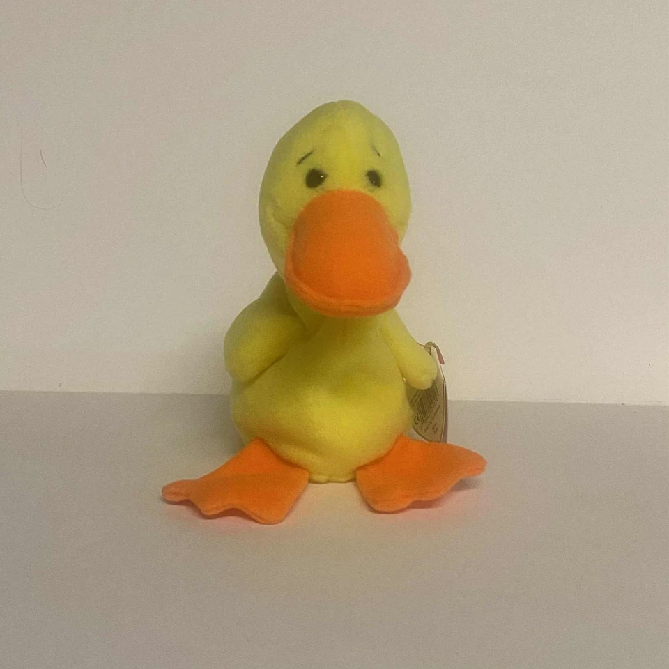Ty Beanie Babies Quackers Duck Stuffed Plush MWMT 4024 - Image 1 of 1