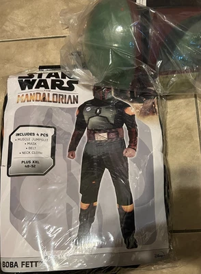 Boba Fett Star Wars Mandelorian Mens Costume w/ Mask 2XL NEW in Retail Pkg - Imagem 1 de 3