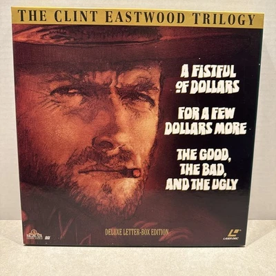 THE CLINT EASTWOOD TRILOGY Western Box Set MGM/UA Laserdisc RARE Leone - Image 1 of 4