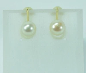 Ohrringe Ohrclips mit Perlen aus 14 Kt. 585 er Gold. - Bild 1 von 12