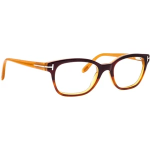 Tom Ford Eyeglasses TF 5207 050 Dark Brown/Caramel Square Frame Italy 49[]18 135 - Picture 1 of 6