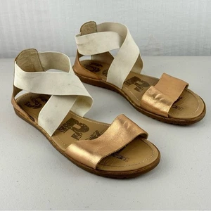 Sorel Damen Sandale Ella rosegold/creme Gummizug Riemchen flach Gr. 9,5 EUR 40,5 - Bild 1 von 8