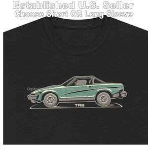 T-Shirt DigiRods Triumph TR8 TR 8 V8 Cabrio Modell Ton Cartoon Auto schwarz - Bild 1 von 6