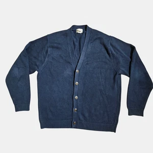 LL Bean VTG Mens Button Front Knit Cardigan Sweater L Prep Grandpa Old Money - Picture 1 of 10