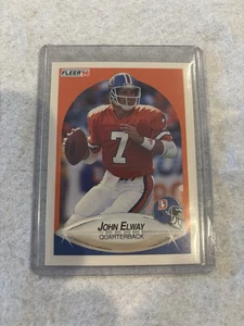 Tarjeta de fútbol americano Fleer John Elway, 1990, #21, Denver Broncos, - Imagen 1 de 2