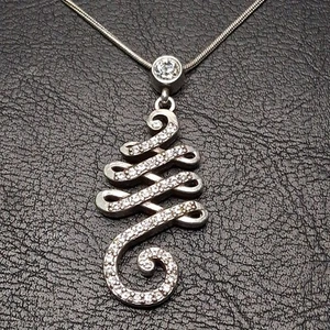 BRIGHTON Necklace Unalame Spiritual Symbol Whit Crystal Pendent. 15.392 - Picture 1 of 7