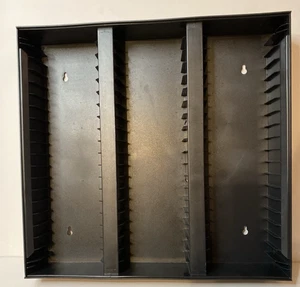Pre-owned Alpha 60 Slot Black Plastic Wall Mount Cassette Tape Rack/Storage - Picture 1 of 2