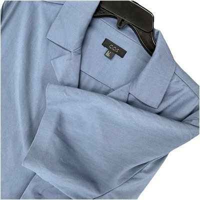 COS Mens Button Up shirt Blue wool medium - Image 1 of 4