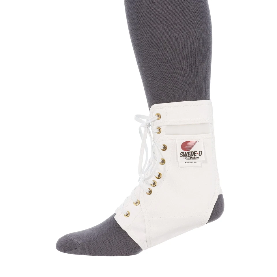 Swede-O Unversal Ankle Lok Brace Breathoprene Tongue White Medium