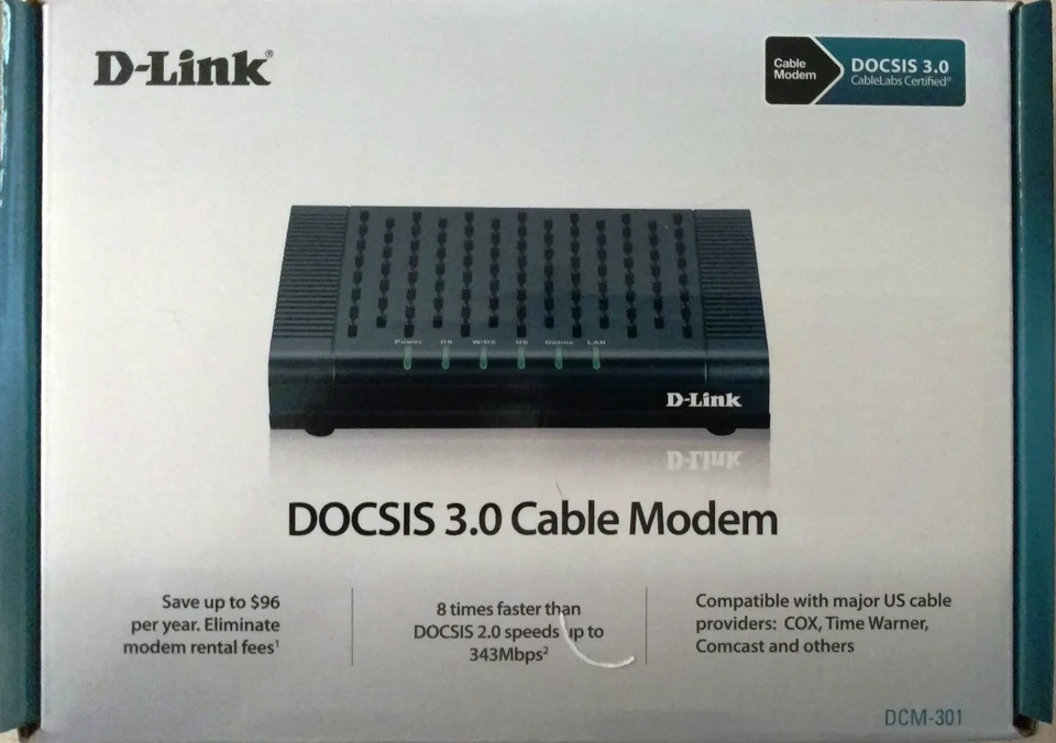 D-Link DCM-301 DOCSIS 3.0 Cable Modem - Image 1 of 1