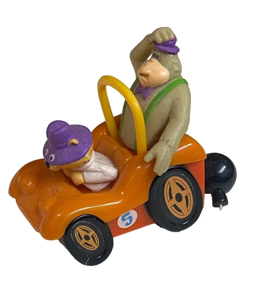 Vtg Magilla Gorilla Wacky Orange Race Car Toy 1997 Pull String Top Cat Figure - Image 1 of 4