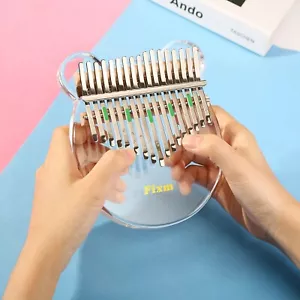 Kalimba 17 Keys Thumb Piano Transparent Acrylic Tuning Hammer Musical Instrument - Picture 1 of 7