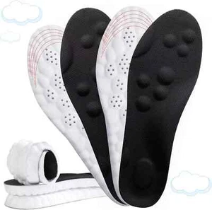 2 Pairs 4D Cloud Soles for Men - Soft Memory Foam Cushioning Cloud Insoles - Ult - Picture 1 of 7