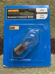 Car Exterior Interior Bulb Halfords 335 12V 21W Light Bulb Brake Light - Picture 1 of 1