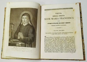 Libro Antico Old Book VITA DELLA BEATA MARIA FRANCESCA 1843 - Imagen 1 de 7