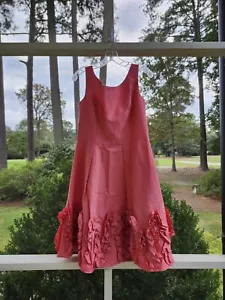 PRISCILLA OF BOSTON Dress Womens Size 12 with Full Skirt & Ruffle Hem Dance - Picture 1 of 9