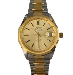 Octo Automatic Gold Dial Two Tone Stainless Steel Gents Watch Swiss Rare - Picture 1 of 9