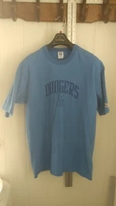 Vintage 90s  Dodgers Heavyweight Shirt,XLG Subdued, Embroidered Logo,100% Cotton - Picture 1 of 10