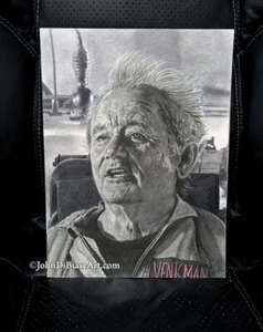 Ghostbusters: Afterlife Peter Venkman (Bill Murray) Pencil Drawing 9” x 12” Art - Picture 1 of 2