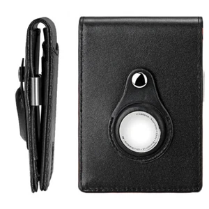RFID Mens Air Tag Wallet with Money Clip Leather Front Pocket Clutch Card Purse - Picture 1 of 20