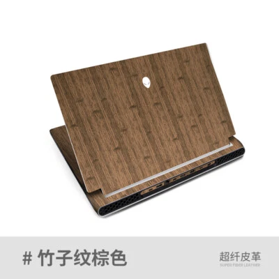 Bamboo Leather Skin Sticker Decal Cover for Alienware X14 X15 X17 R1 14" 15" 17" - Image 1 of 4