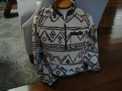 Mens The North Face Gordon Lyon 1/4 Zip Tan Brown Aztec Print Pullover Small - Image 1 of 4