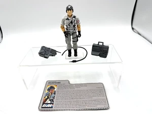 Figura de acción vintage Gi Joe Mainframe V1 1986 100 % completa y bonita tarjeta de archivo - Imagen 1 de 11