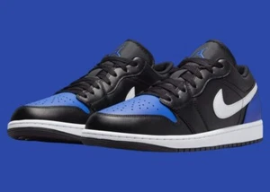 Nike Air Jordan 1 Low Game Royal Black White 553558-042 Men's Shoes NEW - Picture 1 of 8