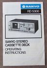 Sanyo Stereo Cassette Deck RD 5300 Owners Manual Original Vintage 1976