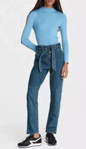 $275 NWT RAG & BONE Sz26 MIA YOKE HI-RISE STRAIGHT COTTON JEANS CLEAN VINCENT - Picture 1 of 12