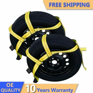 2" 10,000 lbs Robbor Adjustable Tow Dolly Straps For Car Restoration Flat Hook - Picture 1 of 6