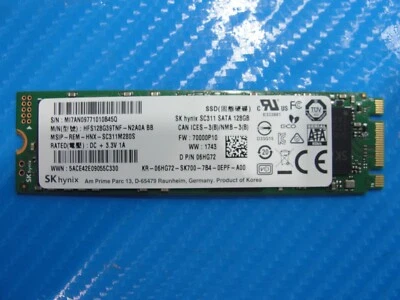 Dell 7472 SK Hynix 128GB M.2 SATA SSD Solid State Drive 6HG72 HFS128G39TNF-N2A0A - Image 1 of 2