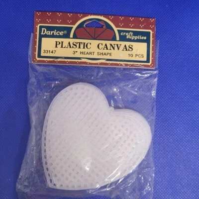 Darice Plastic Canvas 3" Heart Shape 10pcs 33147 - Image 1 of 2