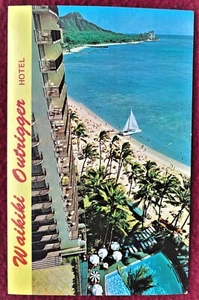 Outrigger Hotel - Waikiki Beach - Honolulu, Hawaii: 5 1/2" x 3 1/2": FREE SHIP - Picture 1 of 2