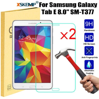 2Pcs For Samsung Galaxy Tab E 8.0 T377 T375 Tempered Glass Screen Protector Film - Image 1 of 4
