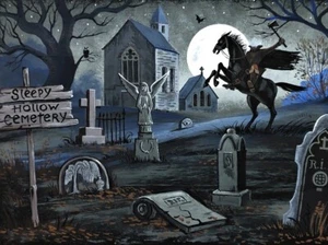 1.5x2 CASA DE MUÑECAS IMPRESIÓN MINIATURA DE PINTURA RYTA ESCALA 1:12 HALLOWEEN Art Ghost - Imagen 1 de 1