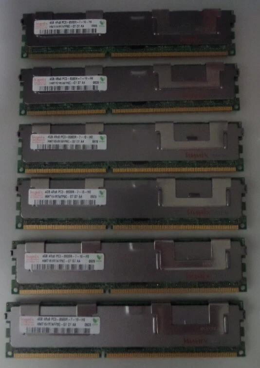 6 Hynix 4 GB RDIMM 1066 MHz DDR3 SDRAM Memory (HMT151R7BFR8C-G7) - Image 1 of 1