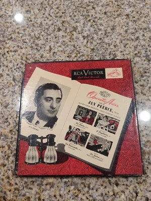 2 RCA Victor Red Seal Records Jan Peerce Operatic Arias 45 RPM Red Vinyl Italian - Image 1 of 2
