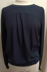 Champion Women's Navy Blue Mesh Elastic Band Shirt Size Medium - Picture 1 of 8