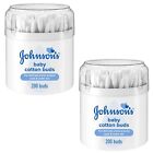 (2 Pack) New Johnson's Baby 100% pure Cotton Buds -200 buds